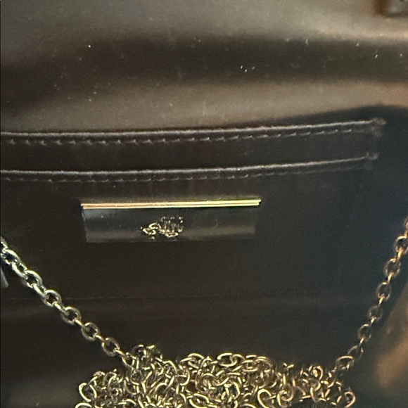 Elegant Black Clutch with Pearl Bow - Picture 3 of 6